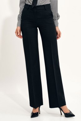 Czarne spodnie typu wide leg SD68 Black - Nife - 40