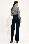 Czarne spodnie typu wide leg SD68 Black - Nife - 40 Czarne spodnie typu wide leg SD68 Black - Nife - 40