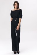 Czarny kombinezon z paskiem KM14 Black - Nife - 34 Czarny kombinezon z paskiem KM14 Black - Nife - 34