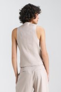 Kamizelka klasyczna lniana KA05 Beige - Nife - 40 Kamizelka klasyczna lniana KA05 Beige - Nife - 40