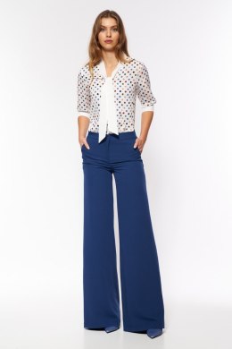 Kobaltowe spodnie palazzo SD65 Cobalt - Nife - 38