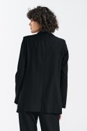 Marynarka lniana dłuższa Z55 Black - Nife - 44 Marynarka lniana dłuższa Z55 Black - Nife - 44