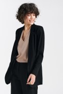 Marynarka lniana dłuższa Z55 Black - Nife - 44 Marynarka lniana dłuższa Z55 Black - Nife - 44
