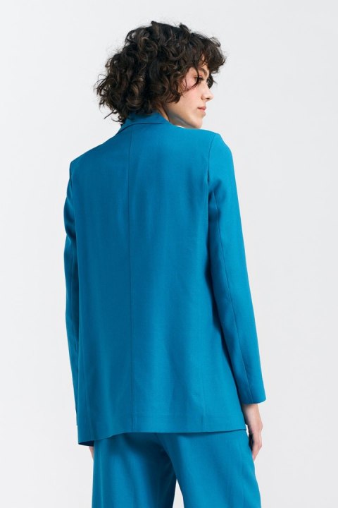 Marynarka lniana dłuższa Z55 Blue - Nife - 42 Marynarka lniana dłuższa Z55 Blue - Nife - 42