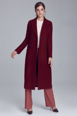 Płaszcz dwurzędowy PL06 Bordo - Nife - 40