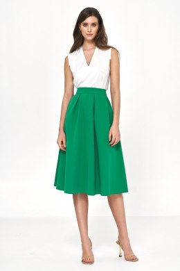Spódnica Rozkloszowana zielona spódnica midi SP69 Green - Nife - 40