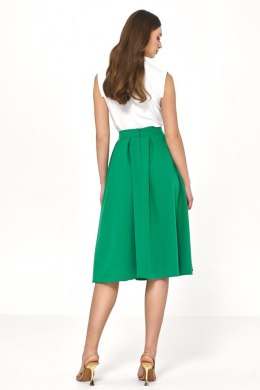 Spódnica Rozkloszowana zielona spódnica midi SP69 Green - Nife - 42