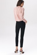 Spodnie Czarne spodnie zapinane na napy SD37 Black - Nife - 38