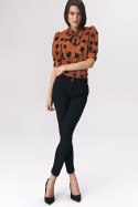 Spodnie Czarne spodnie zapinane na napy SD37 Black - Nife - 38