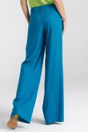 Spodnie lniane wide leg SD85 Blue - Nife - 42 Spodnie lniane wide leg SD85 Blue - Nife - 42