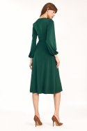 Sukienka Klasyczna zielona sukienka midi S194 Green - Nife - 36