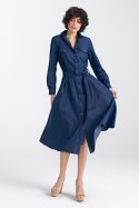 Sukienka jeansowa zapinana na napy S240 Denim - Nife - 44