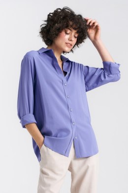Wiskozowa koszula oversize K75 Violet - Nife - 42