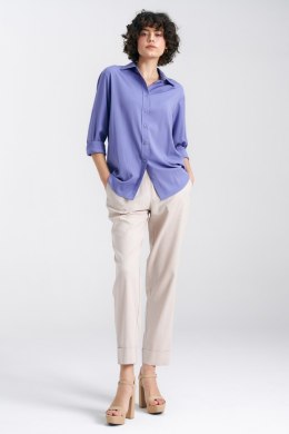 Wiskozowa koszula oversize K75 Violet - Nife - 42