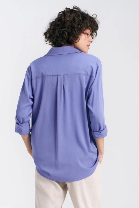 Wiskozowa koszula oversize K75 Violet - Nife - 42 Wiskozowa koszula oversize K75 Violet - Nife - 42