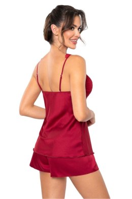 Piżama Damska Model Mari 1/2 Bordo - Donna - S