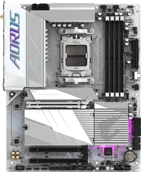 Płyta główna GIGABYTE B650E AORUS ELITE X AX ICE (Socket AM5 /ATX) Płyta główna GIGABYTE B650E AORUS ELITE X AX ICE (Socket AM5 /ATX)
