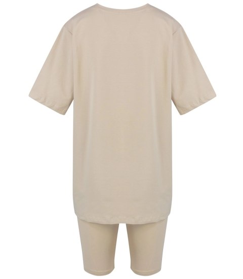 Komplet bawełniany t-shirt koszulka + krótkie legginsy SPIREL (Beżowy) Komplet bawełniany t-shirt koszulka + krótkie legginsy SPIREL (Beżowy)