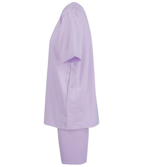 Komplet bawełniany t-shirt koszulka + krótkie legginsy SPIREL (Fioletowy) Komplet bawełniany t-shirt koszulka + krótkie legginsy SPIREL (Fioletowy)
