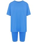 Komplet bawełniany t-shirt koszulka + krótkie legginsy SPIREL (Niebieski)
