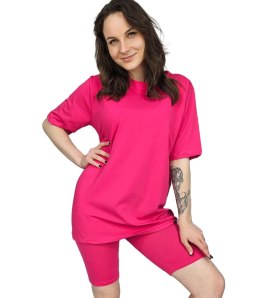 Komplet bawełniany t-shirt koszulka + krótkie legginsy SPIREL (Różowy)