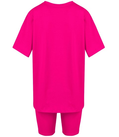 Komplet bawełniany t-shirt koszulka + krótkie legginsy SPIREL (Różowy) Komplet bawełniany t-shirt koszulka + krótkie legginsy SPIREL (Różowy)