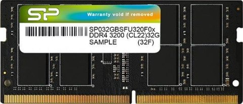 Pamięć SILICON POWER (SODIMM/DDR4/32 GB/3200MHz/22 CLCL/SINGLE) Pamięć SILICON POWER (SODIMM/DDR4/32 GB/3200MHz/22 CLCL/SINGLE)