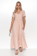 Sukienka Model M549 Powder Pink - Makadamia - 38 Sukienka Model M549 Powder Pink - Makadamia - 38