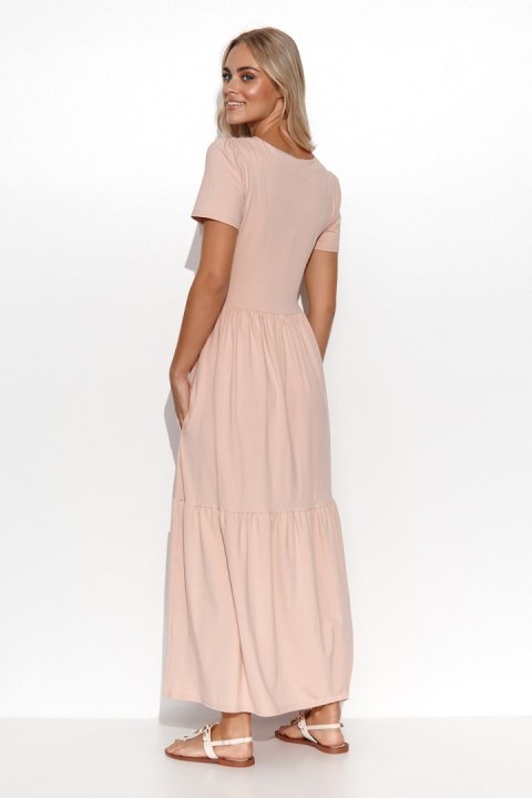 Sukienka Model M549 Powder Pink - Makadamia - 40 Sukienka Model M549 Powder Pink - Makadamia - 40