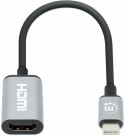 Adapter MANHATTAN 153706 Srebrny 0766623153706 USB - HDMI Adapter MANHATTAN 153706 Srebrny 0766623153706 USB - HDMI
