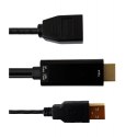 Adapter TECHLY ICOC HDMI-DP12A HDMI - DisplayPort + USB Adapter TECHLY ICOC HDMI-DP12A HDMI - DisplayPort + USB