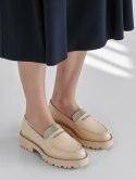 Damskie Lakierowane Mokasyny LUCENTE BEIGE - 39 Damskie Lakierowane Mokasyny LUCENTE BEIGE - 39