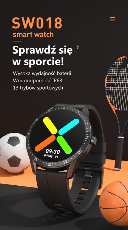SMARTWATCH MĘSKI G. Rossi SW018-4 black/red (sg012d) WŁASNE TARCZE SMARTWATCH MĘSKI G. Rossi SW018-4 black/red (sg012d) WŁASNE TARCZE