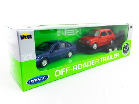 WELLY POLONEZ CARO FIAT 126P LAWETA SAMOCHODY 1:34-1:39 WELLY POLONEZ CARO FIAT 126P LAWETA SAMOCHODY 1:34-1:39