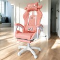 Fotel gamingowy Bunny Gamer obrotowy z podnóżkiem KIDS ZONE KO27R Fotel gamingowy Bunny Gamer obrotowy z podnóżkiem KIDS ZONE KO27R