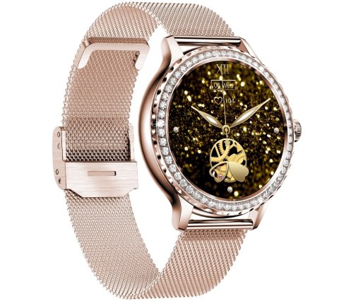 Smartwatch Damski Rubicon RNCF19-1 Różowe Złoto Bransoleta + Pasek Smartwatch Damski Rubicon RNCF19-1 Różowe Złoto Bransoleta + Pasek