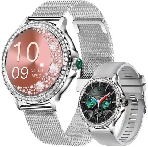 Smartwatch Damski Rubicon RNCF19-1 Silver Bransoleta + Pasek Smartwatch Damski Rubicon RNCF19-1 Silver Bransoleta + Pasek