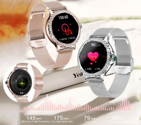 Smartwatch Damski Rubicon RNCF19-1 Silver Bransoleta + Pasek Smartwatch Damski Rubicon RNCF19-1 Silver Bransoleta + Pasek