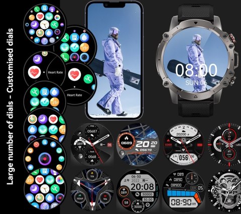 Smartwatch Męski Rubicon RNCF18-1 BLACK Bransoleta + Pasek Smartwatch Męski Rubicon RNCF18-1 BLACK Bransoleta + Pasek