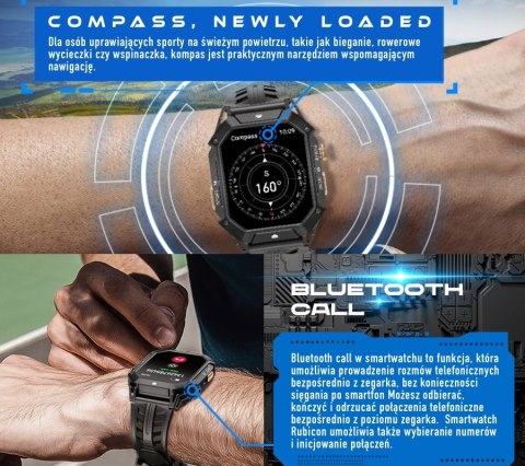 Smartwatch Męski Rubicon RNCF24-1 BLACK Smartwatch Męski Rubicon RNCF24-1 BLACK