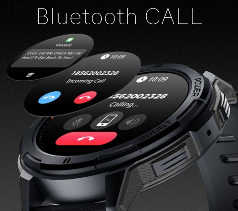 Smartwatch Męski Rubicon RNCF26-1 BLACK Smartwatch Męski Rubicon RNCF26-1 BLACK