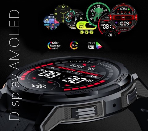 Smartwatch Męski Rubicon RNCF26-1 BLACK Smartwatch Męski Rubicon RNCF26-1 BLACK