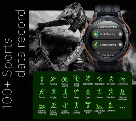 Smartwatch Męski Rubicon RNCF26-1 BLACK Smartwatch Męski Rubicon RNCF26-1 BLACK