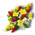 WIOSENNY STROIK NA CMENTARZ KWIATY NA GRÓB Z OBCIĄŻENIEM TULIPANY ŻONKILE WIOSENNY STROIK NA CMENTARZ KWIATY NA GRÓB Z OBCIĄŻENIEM TULIPANY ŻONKILE