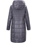Długi elegancki pikowany płaszcz damski ocieplany AMELIA (Fioletowy) Długi elegancki pikowany płaszcz damski ocieplany AMELIA (Fioletowy)