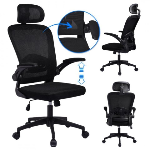 Drehbarer Bürostuhl „Mistral Black", Mikronetz für KO28CZ-Schreibtisch