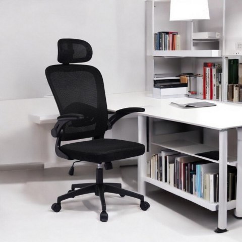 Drehbarer Bürostuhl „Mistral Black", Mikronetz für KO28CZ-Schreibtisch Drehbarer Bürostuhl „Mistral Black", Mikronetz für KO28CZ-Schreibtisch