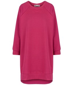 Dresowa sportowa bluza sukienka tunika bawełna ADRIANA (Różowy)