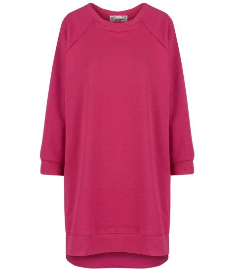 Dresowa sportowa bluza sukienka tunika bawełna ADRIANA (Różowy) Dresowa sportowa bluza sukienka tunika bawełna ADRIANA (Różowy)