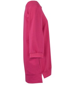 Dresowa sportowa bluza sukienka tunika bawełna ADRIANA (Różowy)